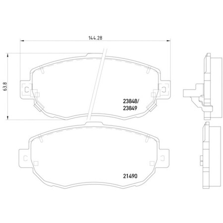 Pagid Brakes Disc Brake Pad, 355010151 355010151